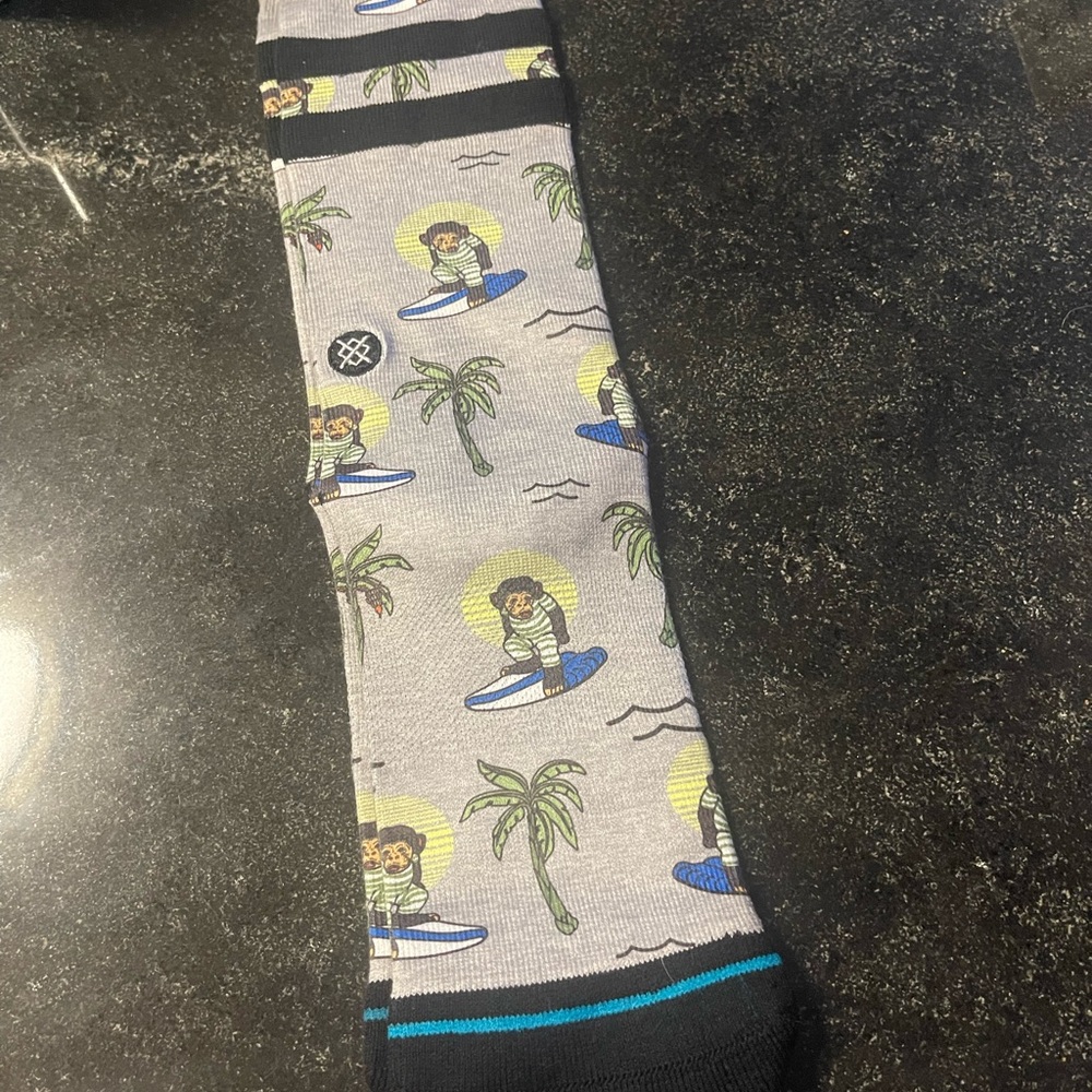 Stance Gray monkey Surfing Patterned Socks